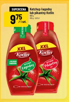 Ketchup łagodny Kotlin XXL promocja w POLOmarket