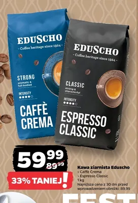 Kawa ziarnista Eduscho Caffè Crema promocja w Netto