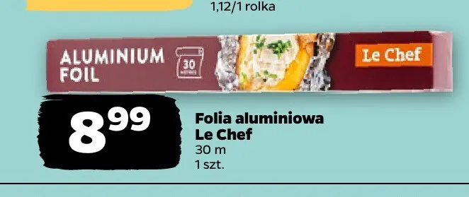 Folia aluminiowa Le Chef 30 m promocja w Netto