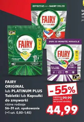 Kapsułki do zmywarki Fairy Original promocja w Kaufland