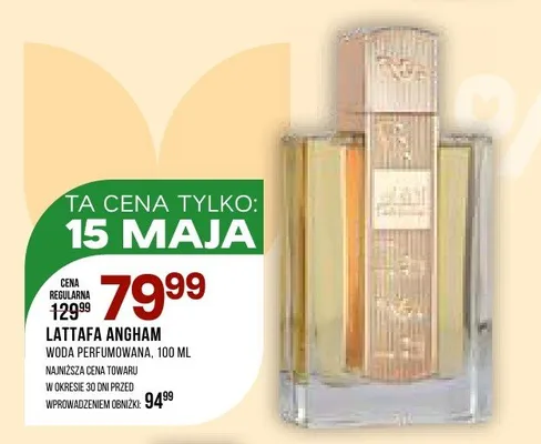 Woda perfumowana Lattafa Angham promocja w Drogerie Natura