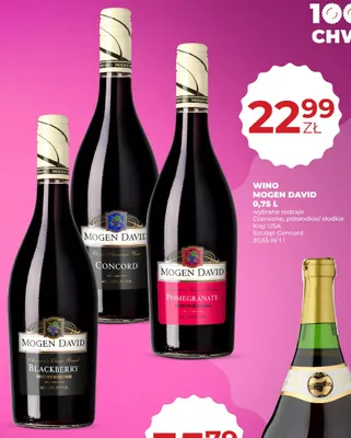 Wino czerwone Mogen David Blackberry promocja w Duży Ben