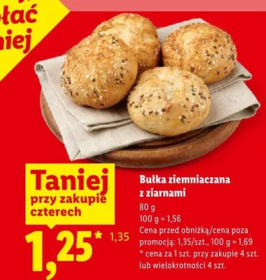 Bułka ziemniaczana z ziarnami promocja w Lidl