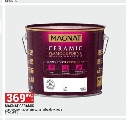 Farba ceramiczna Magnat Ceramic plamoodporna promocja w Merkury Market