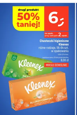 Chusteczki higieniczne Kleenex Balsam promocja w Dealz