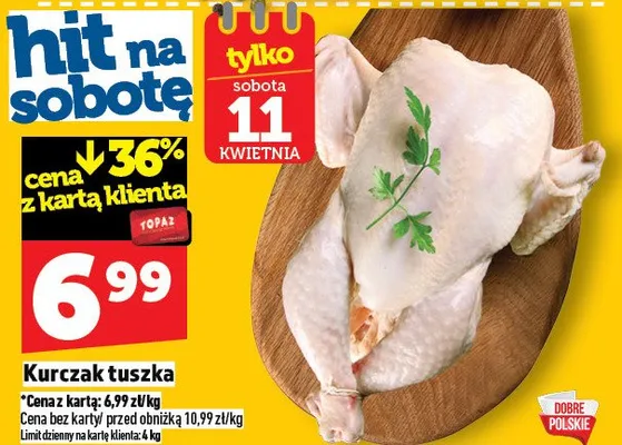 Kurczak tuszka promocja w TOPAZ