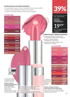 Szminka matowa z kwasem hialuronowym Hydramatic Matte Peony promocja w AVON
