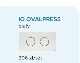 Przycisk spłukujący IO OVALPRES biały promocja w Blu Salony Łazienek