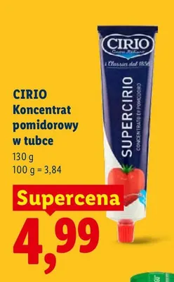 Koncentrat pomidorowy w tubce Cirio promocja w Lidl