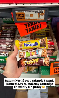 Batony, różne rodzaje (przy zakupie 3szt.) promocja w Biedronka