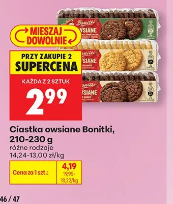 Ciastka owsiane Bonitki promocja w Biedronka