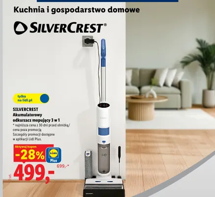 Akumulatorowy odkurzacz mopujący 3 w 1 Silvercrest promocja w Lidl