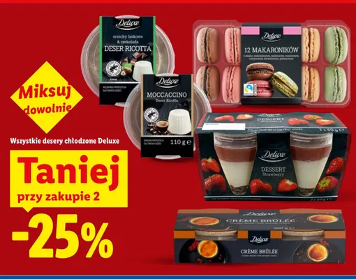 Deser truskawkowy Dessert Strawberry 2-pak Deluxe promocja w Lidl