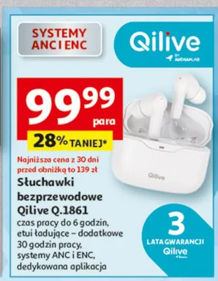 Słuchawki bezprzewodowe Q.1861 promocja w Auchan