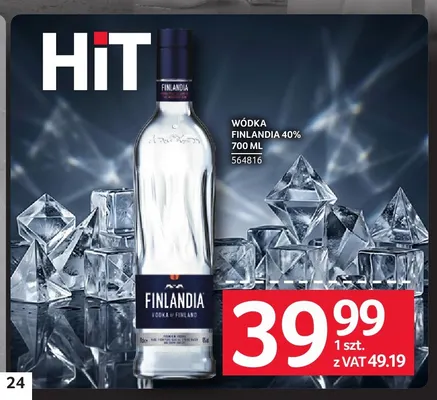 Wódka Finlandia 40% promocja w Selgros