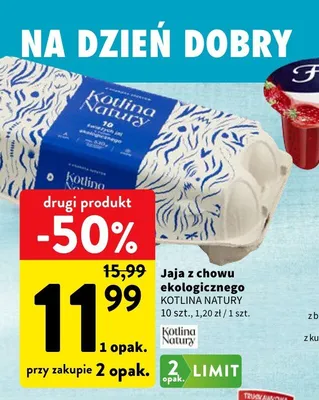 Jaja z chowu ekologicznego Kotlina Natury promocja w Intermarche