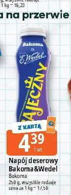 Napój deserowy Bakoma & Wedel promocja w Leclerc