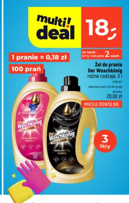 Żel do prania Der Waschkönig Wool & Sport promocja w Dealz