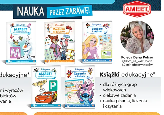 Książka edukacyjna Disney Uczy Czytam i szukam promocja w Biedronka