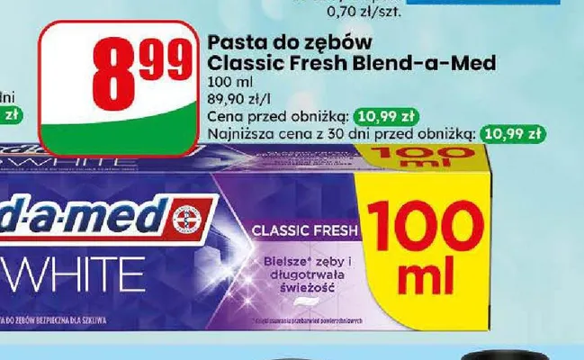 Pasta do zębów Classic Fresh Blend-a-Med promocja w Dino