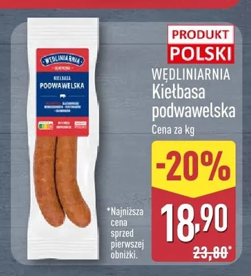 Kiełbasa podwawelska Wędliniarnia promocja w Aldi