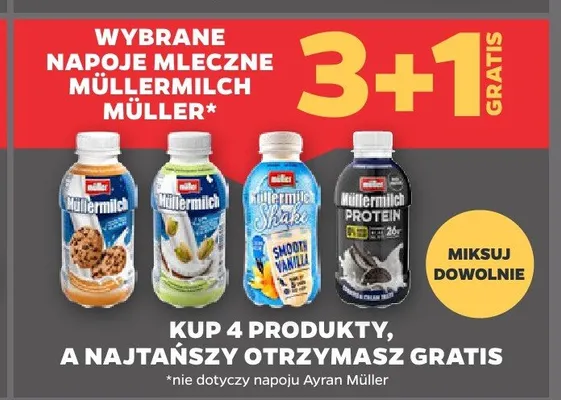 Napój mleczny Müller Müllermilch o smaku ciasteczek czekoladowych promocja w Netto