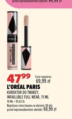 Korektor do twarzy L'Oréal Paris Infaillible Full Wear promocja w Drogerie Natura