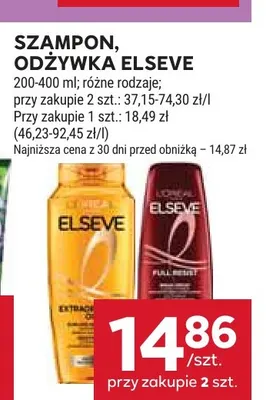 Szampon Elseve promocja w Stokrotka