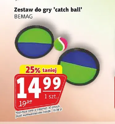 Zestaw do gry 'catch ball' BEMAG promocja w Prim Market