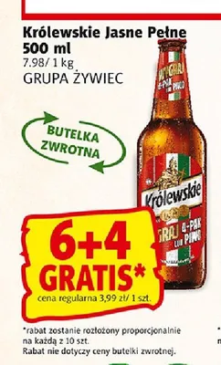 Piwo Królewskie Jasne Pełne promocja w Prim Market