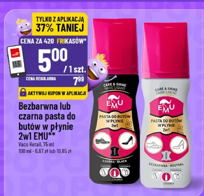 Bezbarwna pasta do butów w płynie 2w1 promocja w POLOmarket