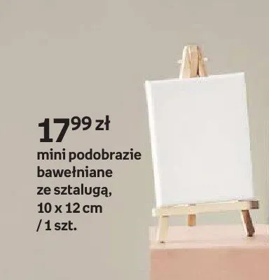 Mini podobrazie bawełniane ze sztalugą Creadu 10x12 cm promocja w Empik