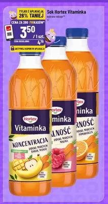 Sok Hortex Vitaminka Jabłko Marchew Banan Mango promocja w POLOmarket