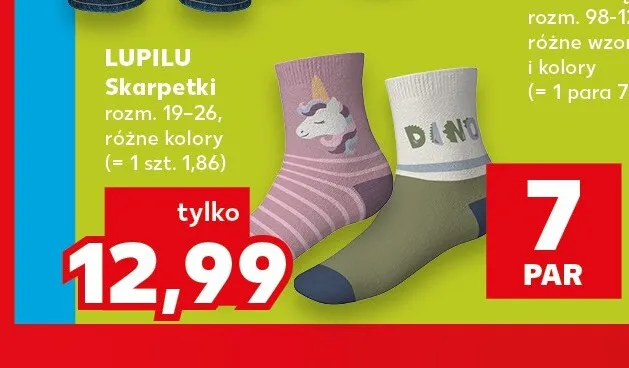 Skarpetki dziecięce Lupilu 7-pak promocja w Kaufland