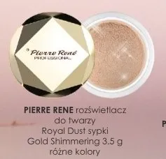 Puder rozświetlacz do twarzy Royal Dust sypki Gold Shimmering różne kolory Pierre Rene promocja w Drogerie Jasmin