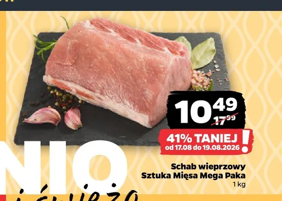 Schab wieprzowy Sztuka Mięsa Mega Paka promocja w Netto