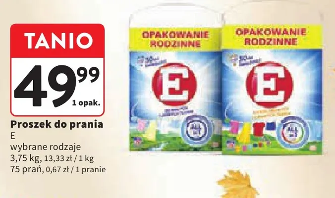 Proszek do prania E promocja w Intermarche