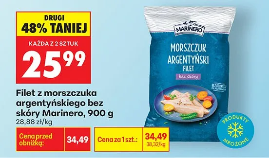 Filet z morszczuka argentyńskiego bez skóry promocja w Biedronka