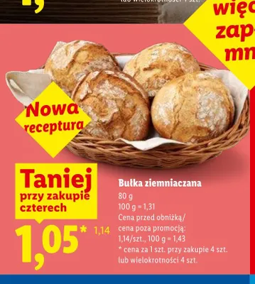 Bułka ziemniaczana promocja w Lidl