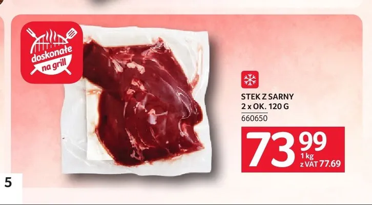 Stek z sarny promocja w Selgros