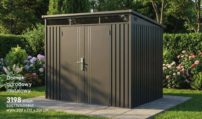 Domek ogrodowy metalowy promocja w Castorama