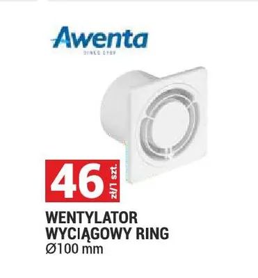 Wentylator wyciągowy Awenta Ring promocja w Merkury Market