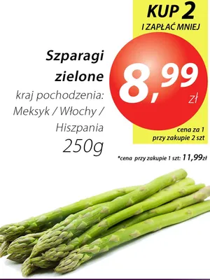 Szparagi zielone kraj pochodzenia: Meksyk / Włochy / Hiszpania promocja w Market Point