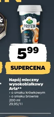 Napój mleczny wysokobiałkowy Arla o smaku krówkowym promocja w Netto