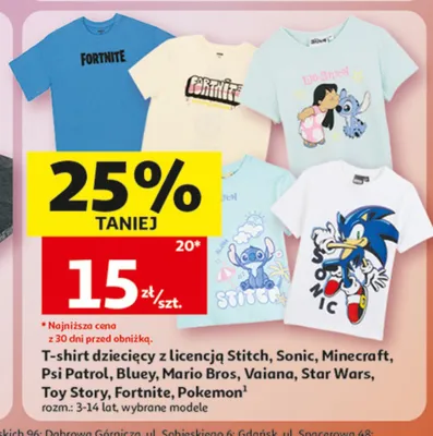 T-shirt dziecięcy z licencją Star Wars promocja w Auchan