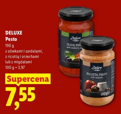 Pesto z ricottą i orzechami Deluxe promocja w Lidl