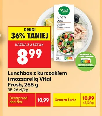 Lunchbox z kurczakiem i mozzarellą Vital Fresh promocja w Biedronka