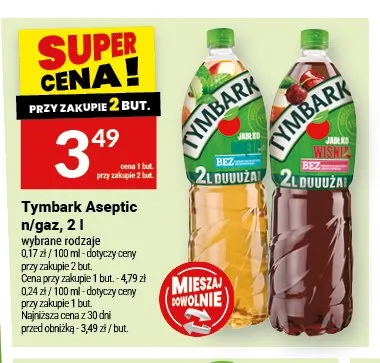 Tymbark Aseptic n/gaz promocja w Twój Market
