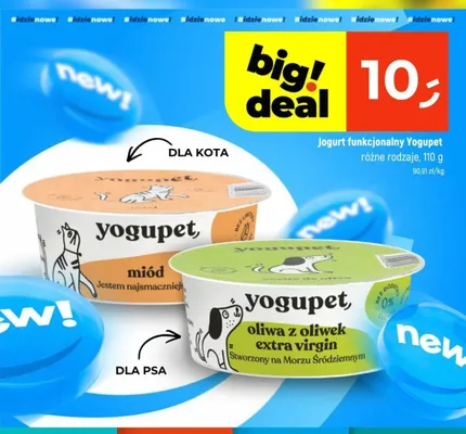 Jogurt funkcjonalny dla kota Yogupet miód promocja w Dealz