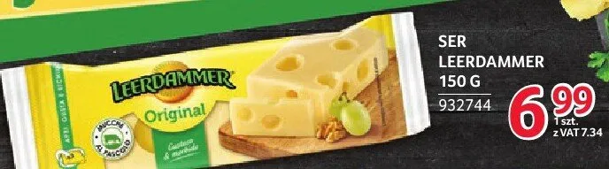 Ser Leerdammer 150 g promocja w Selgros